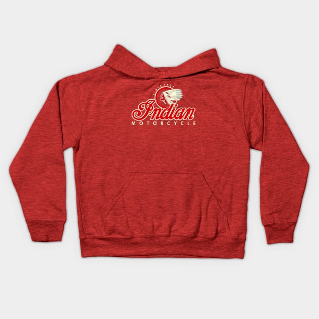 Indian Motorcycle Logo Kids Hoodie by funkymonkeytees